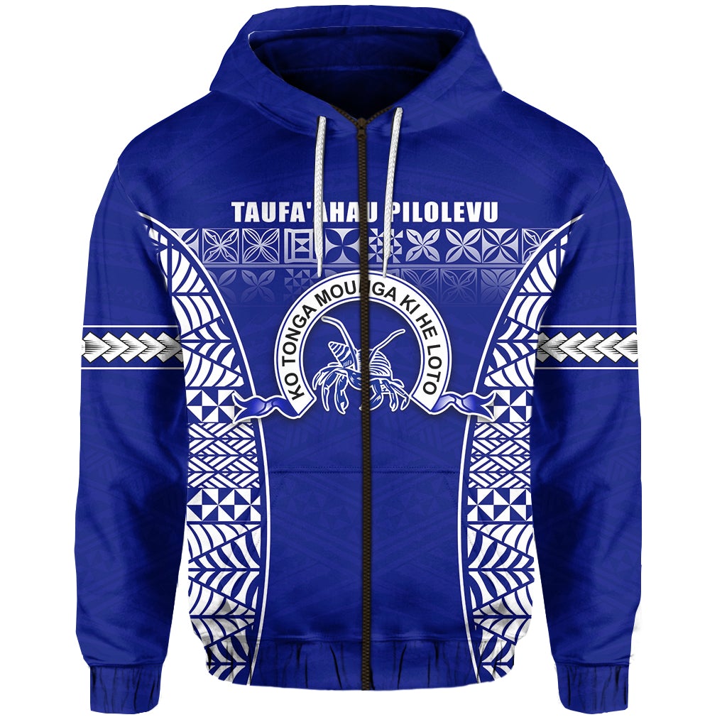 Taufaahau Pilolevu Zip Hoodie Ngatu Tongan LT13 - Wonder Print Shop