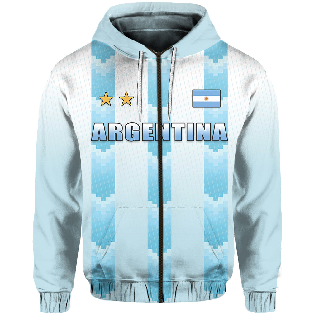 Argentina Football Zip Hoodie Argentina Champions LT13 - Wonder Print Shop