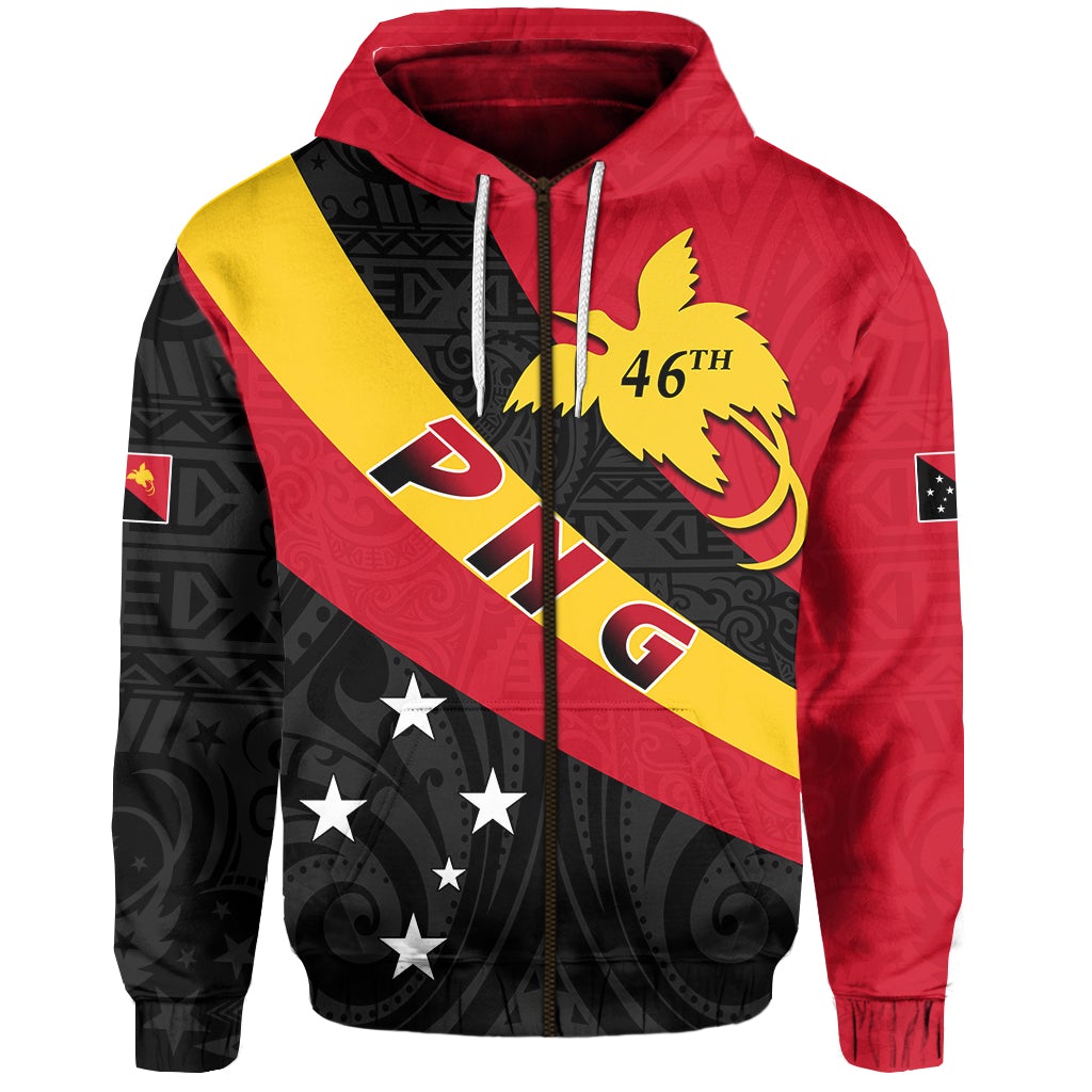 Papua New Guinea Zip Hoodie Happy Independence Day LT13 - Wonder Print Shop