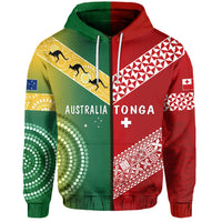 Custom Australia and Tonga Zip Hoodie Version Special LT13 - Wonder Print Shop