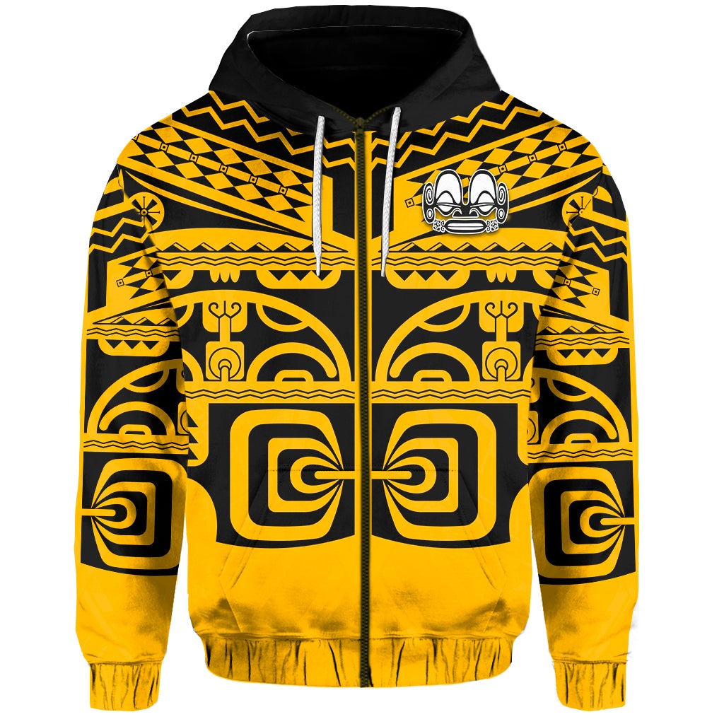 Custom Marquesas Islands Zip Hoodie Marquesas Tattoo Version 02 LT13 - Wonder Print Shop