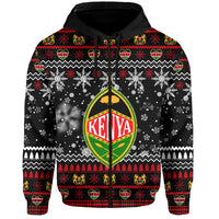 Kenya Christmas Zip Hoodie Shield mix African Pattern LT13 - Wonder Print Shop
