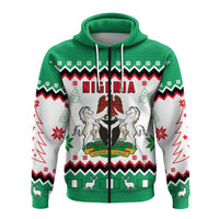 Nigeria Christmas Zip Hoodie African Pattern LT13 - Wonder Print Shop