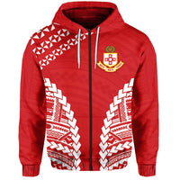 Custom Kolisi Tonga Zip Hoodie LT13 - Wonder Print Shop