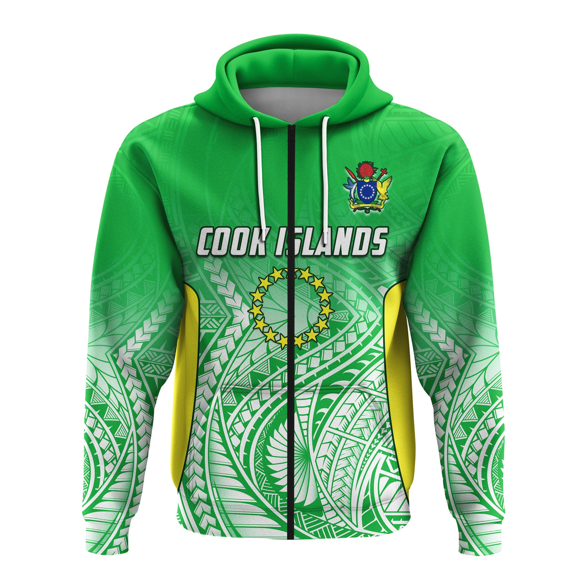 Cook Islands Zip Hoodie Pattern Be Unique LT13 - Wonder Print Shop