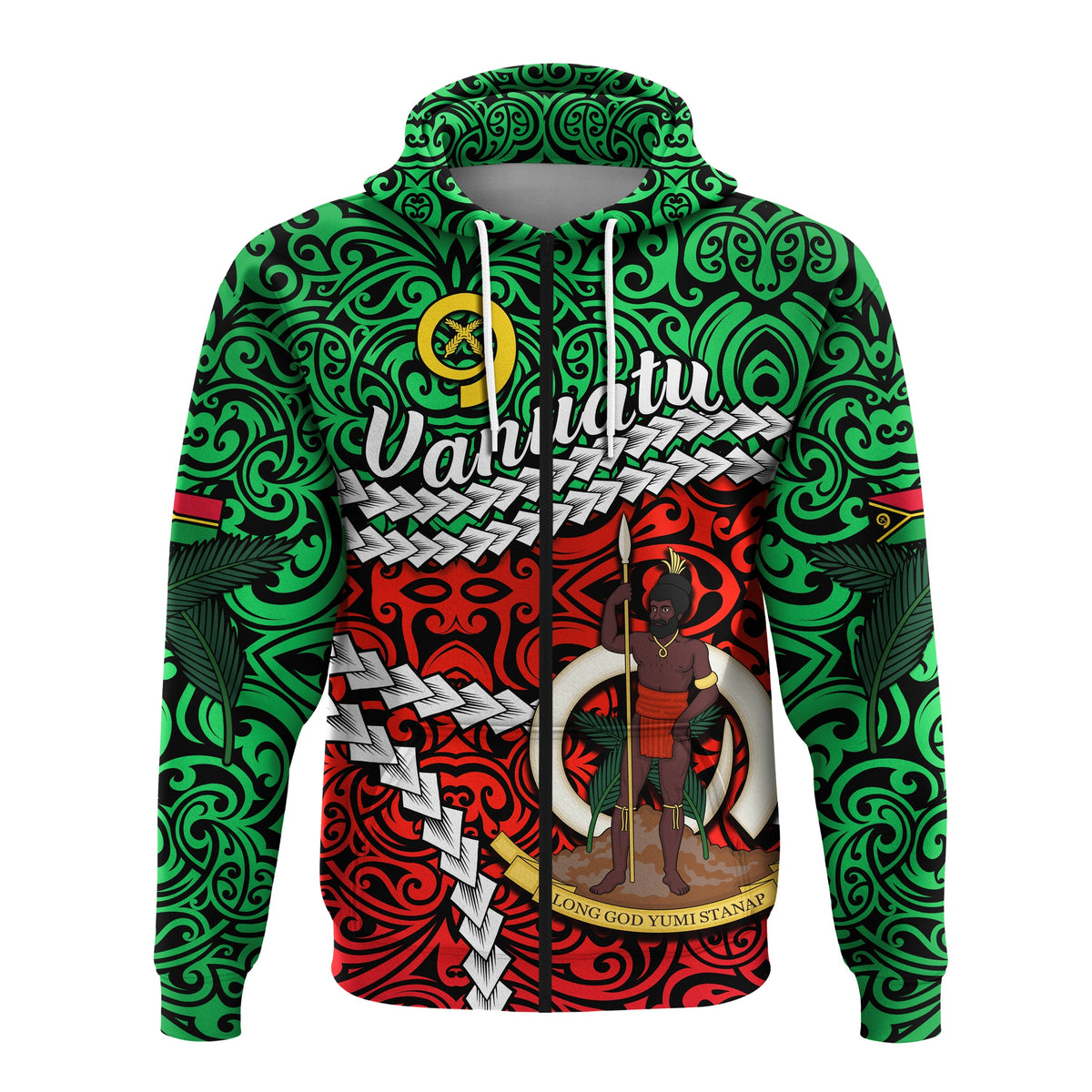 Vanuatu Zip Hoodie Simple LT13 - Wonder Print Shop
