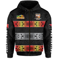 Custom The Hunters PNG Zip Hoodie Papua New Guinea Hunters Rugby LT13 - Wonder Print Shop