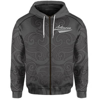 Custom Maori 2021 Zip Hoodie Aotearoa Tattoo Custom Text and Number LT13 - Wonder Print Shop