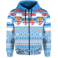Fiji Polynesian Zip Hoodie Fijian Tropical Flowers LT13 - Wonder Print Shop