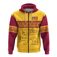 Sri Lanka Hoodie Traditional Pattern and Lion Flag LT13 - Wonder Print Shop