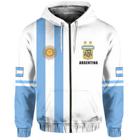 Argentina Zip Hoodie Copa America 2021 LT13 - Wonder Print Shop