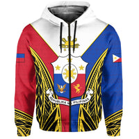 Custom Philippines Zip Hoodie Sun Rayonnant LT13 - Wonder Print Shop