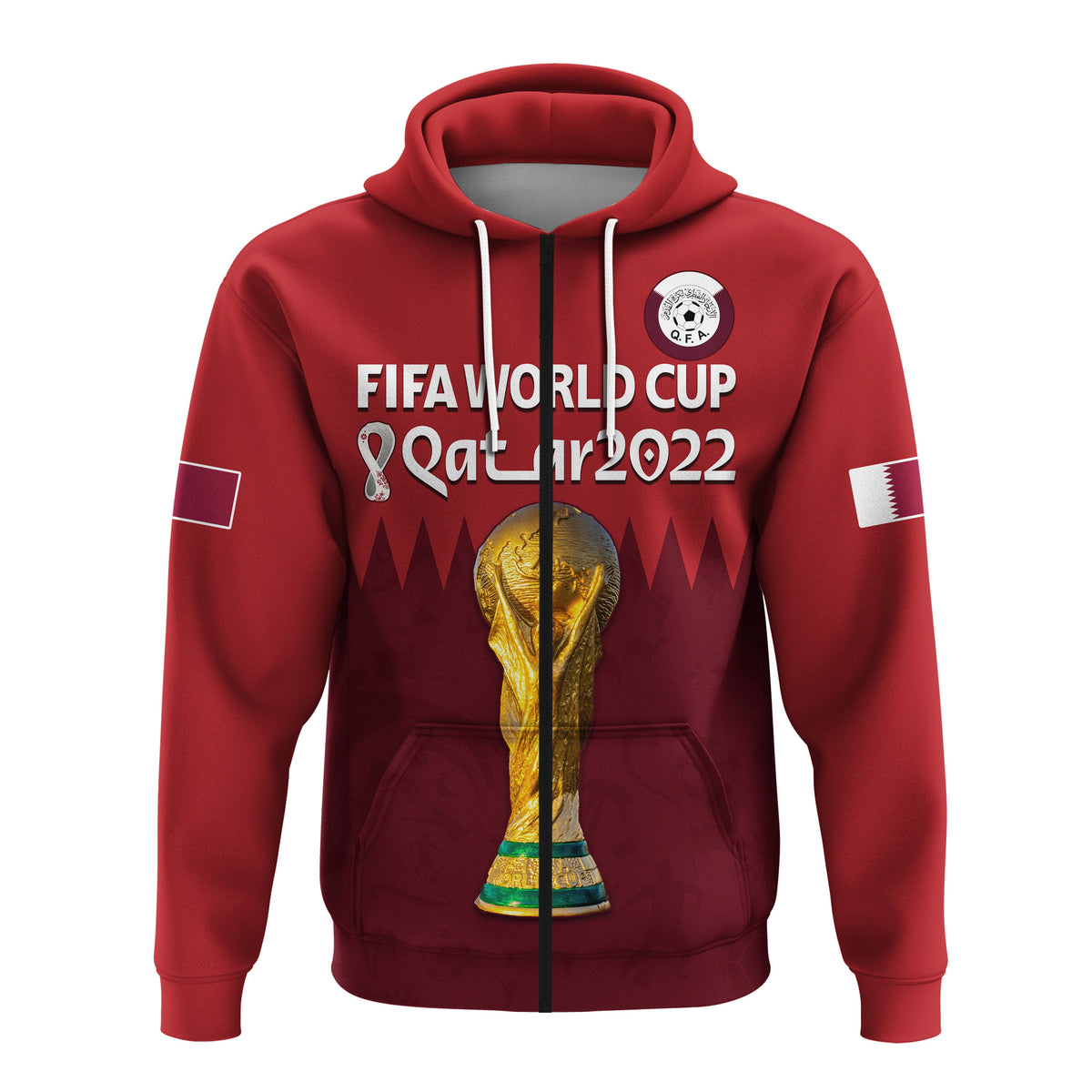 Custom Qatar Football Hoodie WC 2022 Style Sporty LT13 - Wonder Print Shop