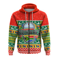 South Africa Christmas Zip Hoodie African Springbok LT13 - Wonder Print Shop