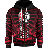 Polynesian Red Raiders Zip Hoodie Kahuku Hawaii School LT13 - Wonder Print Shop
