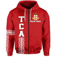 Custom Kolisi Tonga Zip Hoodie TCA LT13 - Wonder Print Shop