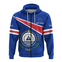 Custom Cape Verde Zip Hoodie Flag Cape Verde Lovers LT13 - Wonder Print Shop