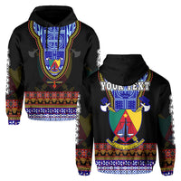 Custom Cameroon Hoodie Atoghu Pattern Black Style - Wonder Print Shop