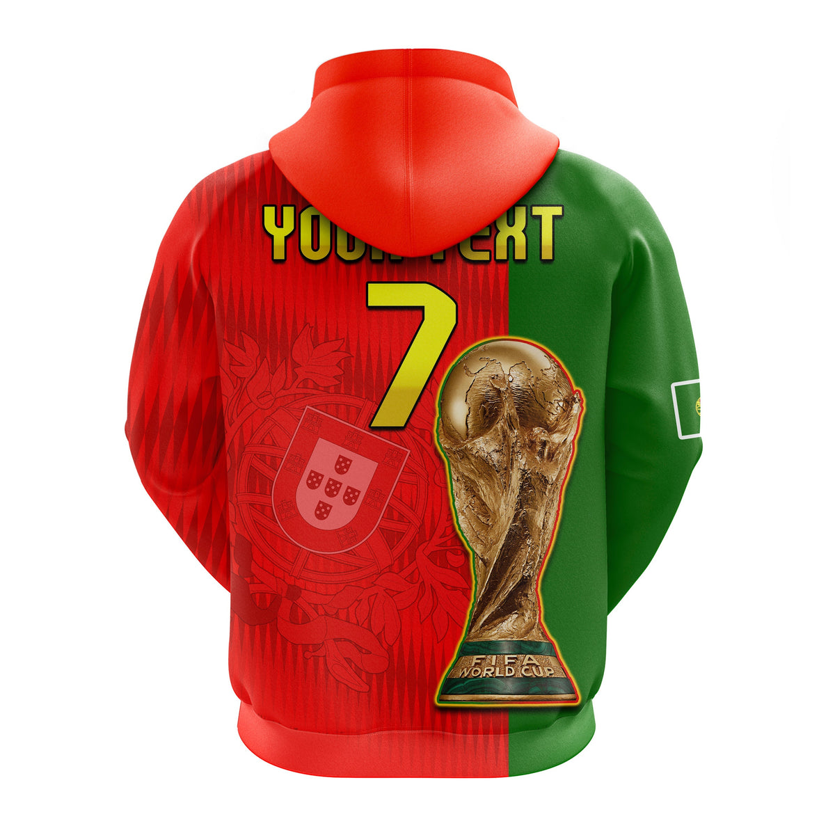 Custom Portugal Football 2022 Hoodie Style Flag Portuguese Champions LT13 - Wonder Print Shop