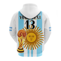 White pullover hoodie with back number 13 and sun face graphic with globe detail