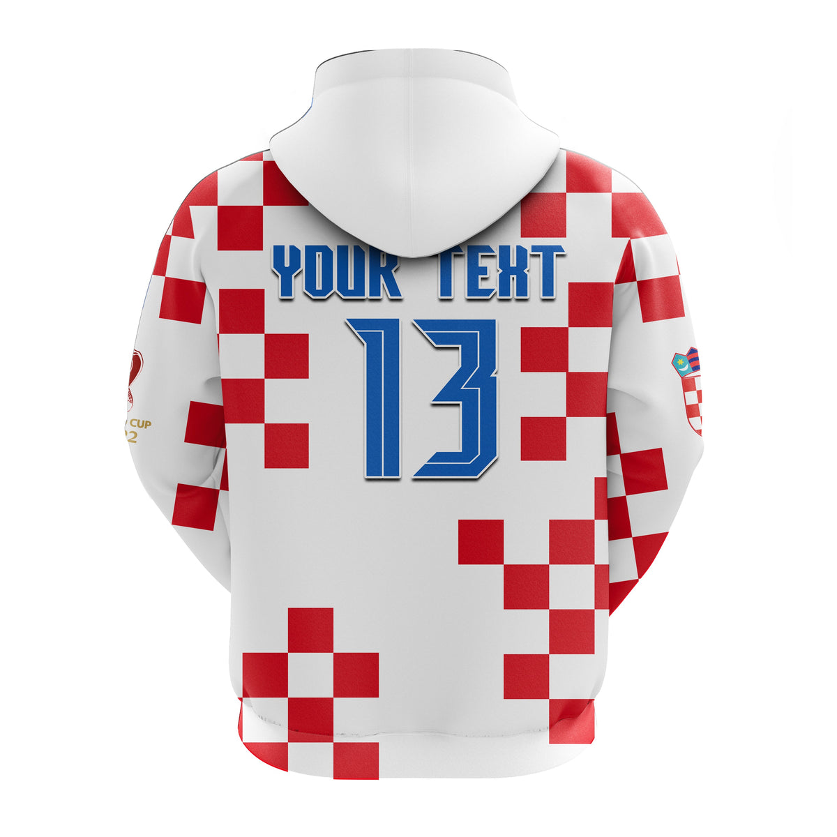 Custom Croatia Football Hoodie World Cup Champions 2022 Hrvatska LT13 - Wonder Print Shop