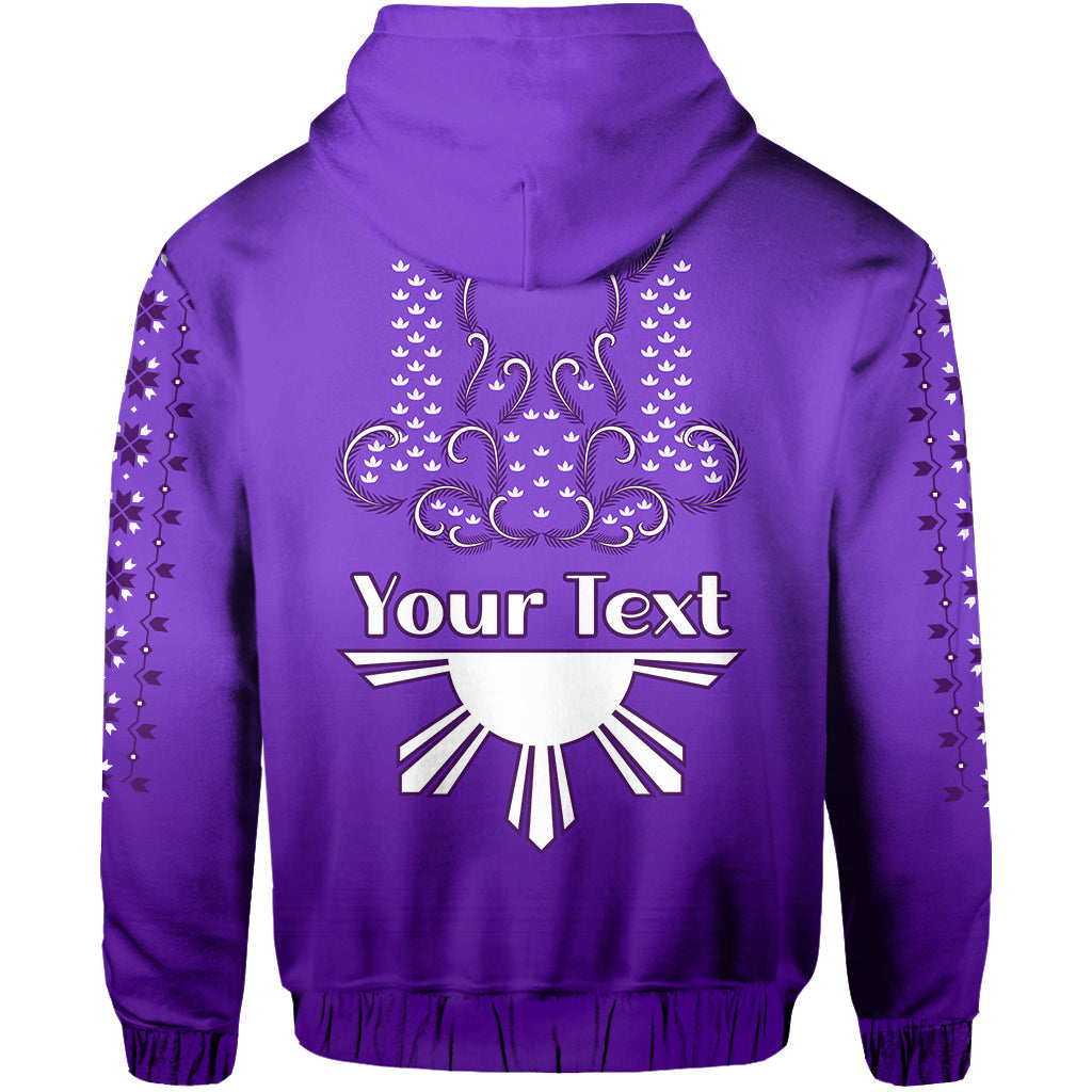 Custom Philippines Hoodie Sun Filipino Purple Barong LT13 - Wonder Print Shop
