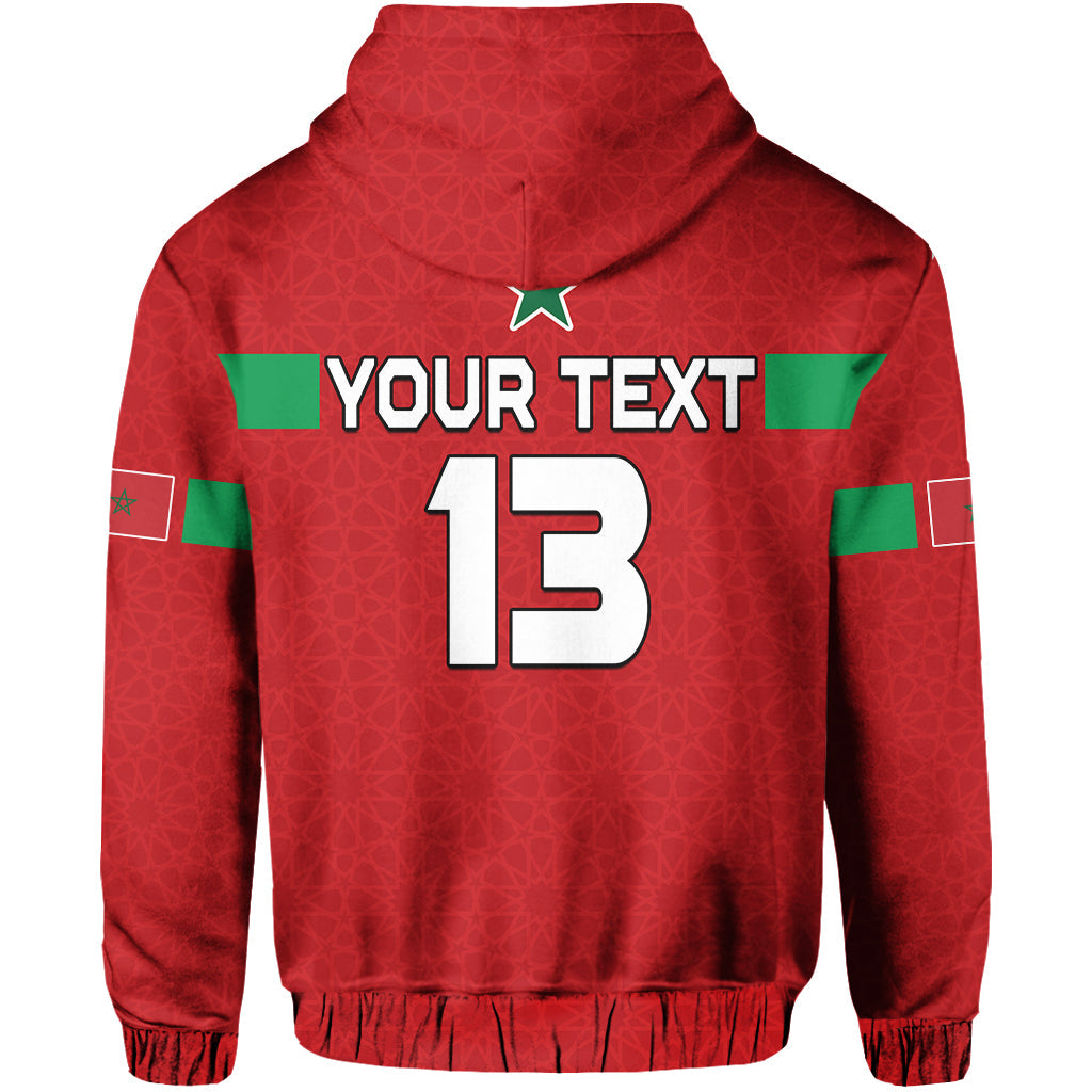 Custom Morocco Football Hoodie Champions World Cup New History LT13 - Wonder Print Shop