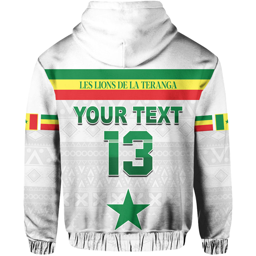 Custom Senegal Football 2022 Hoodie Champion Teranga Lions Mix African Pattern LT13 - Wonder Print Shop