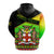 Custom Jamaica Lion Hoodie Jamaican Pattern Version Reggae Colors LT13 - Wonder Print Shop