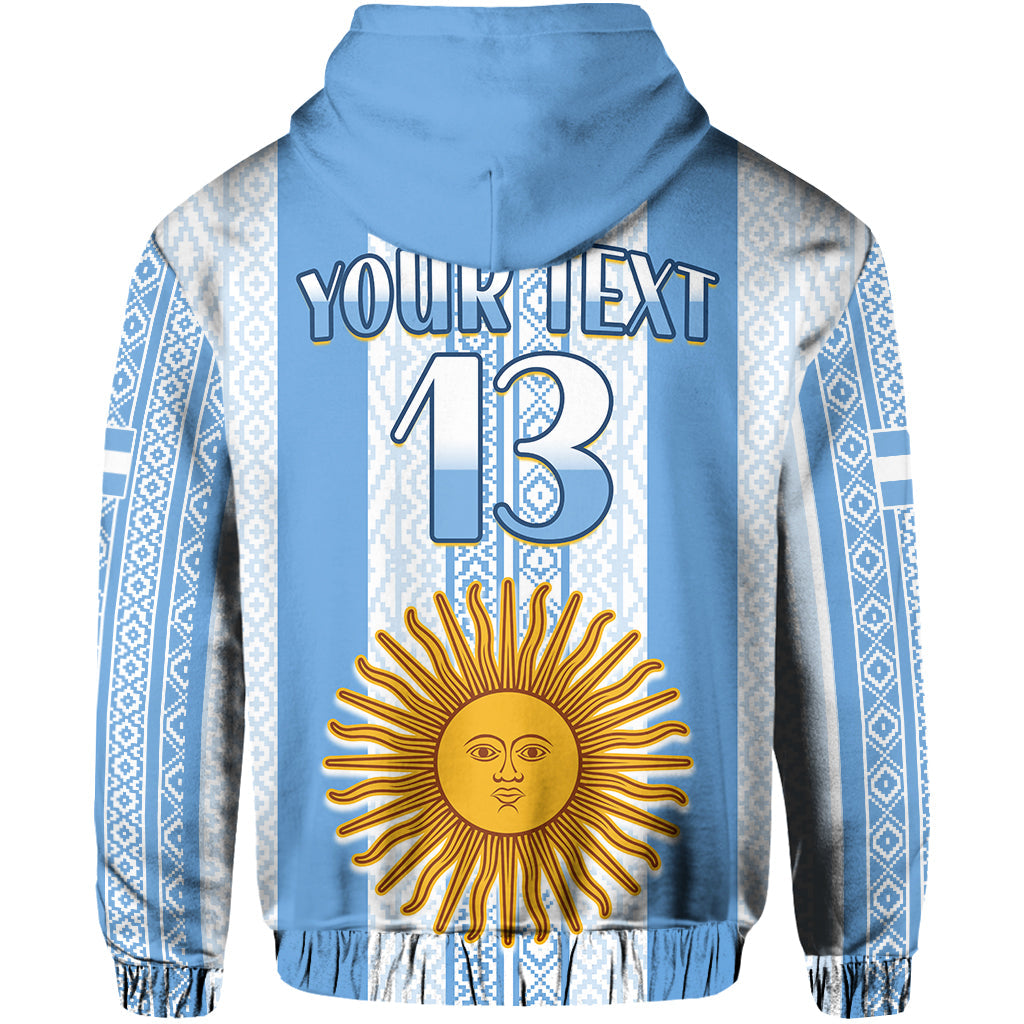 Custom Argentina Football Hoodie Champions World Cup Gaucho Vamos LT13 - Wonder Print Shop