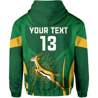 Custom South Africa Rugby Hoodie Springboks Champion LT13 - Wonder Print Shop