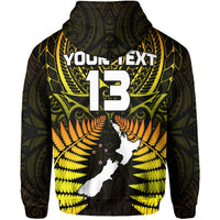 Custom Aotearoa Fern Hoodie New Zealand Hei Tiki Gold Style LT13 - Wonder Print Shop