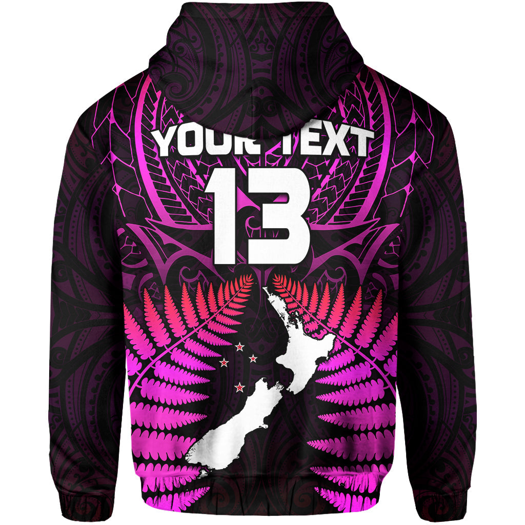 Custom Aotearoa Fern Hoodie New Zealand Hei Tiki Purple Style LT13 - Wonder Print Shop