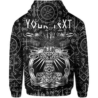 Custom Viking Dad Hoodie Happy Fathers Day Style Runes and Mjolnir LT13 - Wonder Print Shop
