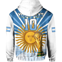 Custom Argentina Football Hoodie The Sun WC2022 Soccer Vamos La Albiceleste LT13 - Wonder Print Shop