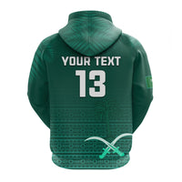Custom Saudi Arabia Football Hoodie KSA Proud Arabia Pattern Green Original LT13 - Wonder Print Shop