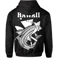 Custom Hawaii Hoodie Kakau Kanaka Maoli Combine Polynesian Shark Ver.07 - Wonder Print Shop