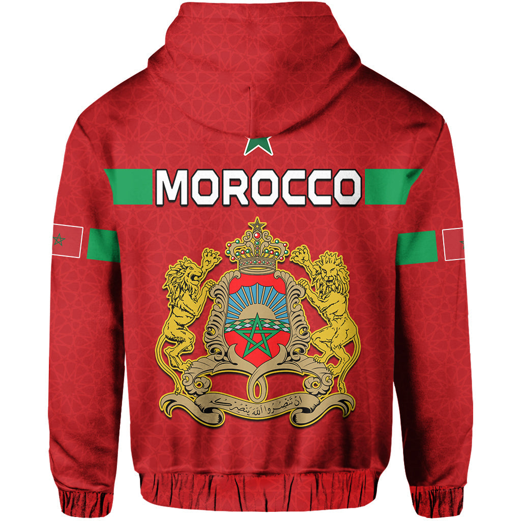 Morocco Football Hoodie Champions World Cup New History LT13 - Wonder Print Shop