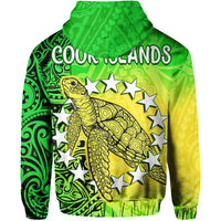 Cook Islands Hoodie Cook Islands Coat Of Arms Turtle Polynesian - Wonder Print Shop