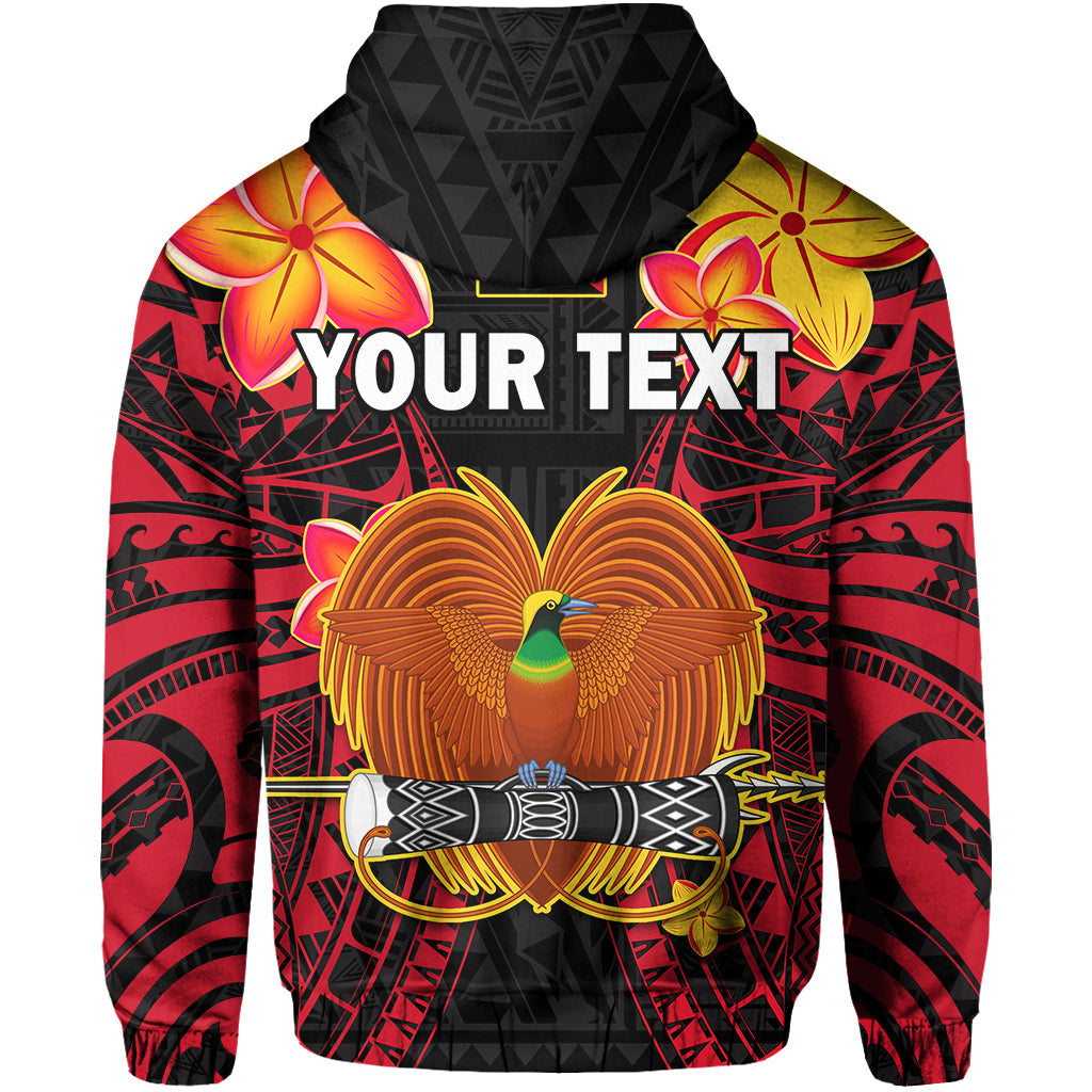 Custom Personalised Papua New Guinea Hoodie PNG Bird Of Paradise Polynesian Pattern - Wonder Print Shop