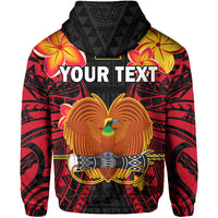 Custom Personalised Papua New Guinea Hoodie PNG Bird Of Paradise Polynesian Pattern - Wonder Print Shop