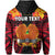 Custom Personalised Papua New Guinea Hoodie PNG Bird Of Paradise Polynesian Pattern - Wonder Print Shop