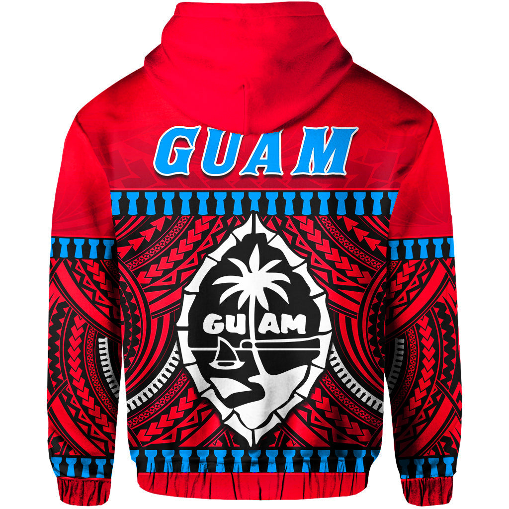 Guam Chamorro Hoodie Latte Stone Red Polynesian Haligi LT13 - Wonder Print Shop