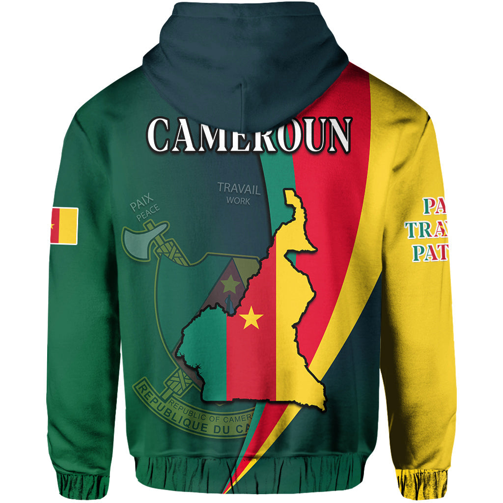 Cameroon Hoodie Map Cameroun Style Flag LT13 - Wonder Print Shop
