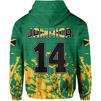 Jamaica Athletics Hoodie Jamaican Flag With African Pattern Sporty Style - Wonder Print Shop