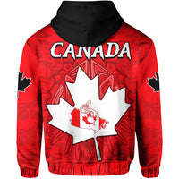 Custom Canada Maple Leaf Hoodie Red Haida Wolf LT13 - Wonder Print Shop