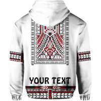 Custom Personalised Polynesian Hoodie Dashiki With Polynesian Tattoo Royal Version - Wonder Print Shop