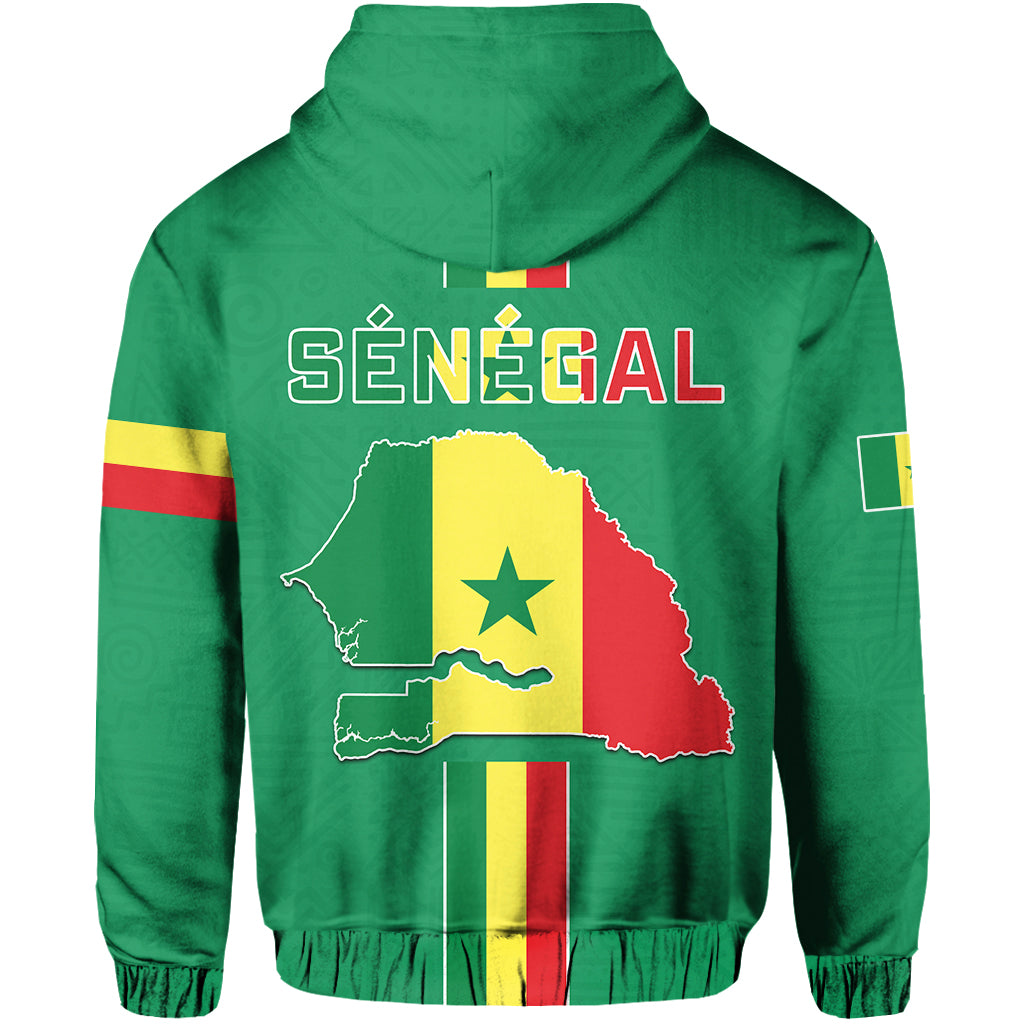 Senegal Football Hoodie Lions of Teranga Soccer Champions World Cup LT13 - Wonder Print Shop
