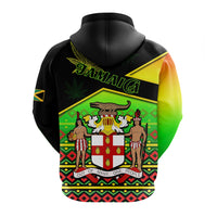 Jamaica Lion Hoodie Jamaican Pattern Version Reggae Colors LT13 - Wonder Print Shop