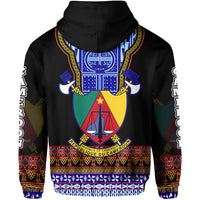 Cameroon Hoodie Atoghu Pattern Black Style - Wonder Print Shop